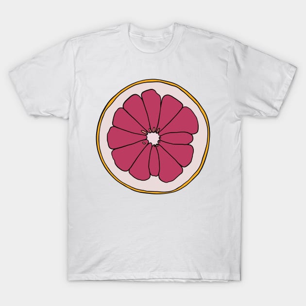 Grapefruit Slice Illustration T-Shirt by murialbezanson